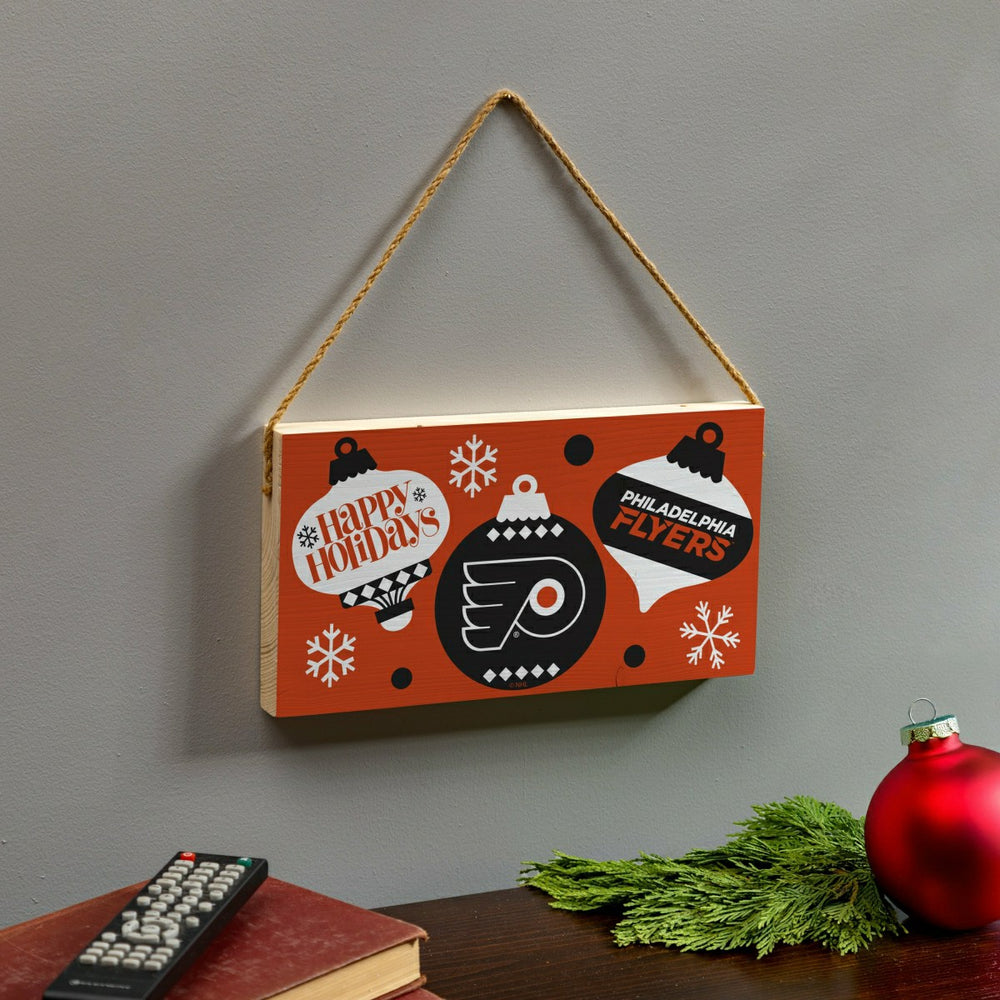 Philadelphia Flyers Holiday Wood Wall Sign, 6x11 - NHL Home