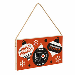 Philadelphia Flyers Holiday Wood Wall Sign, 6x11 - NHL Home