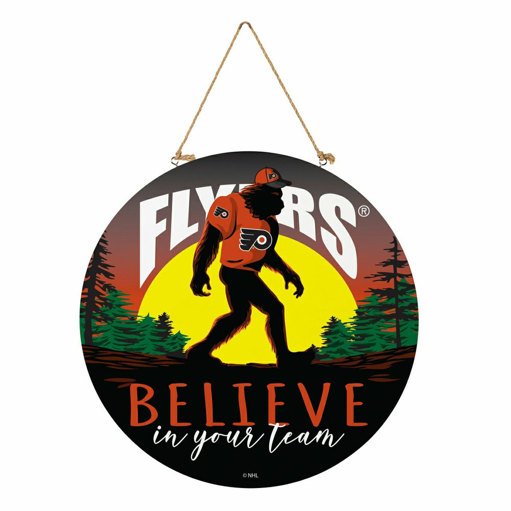 Philadelphia Flyers Bigfoot Round Door Décor with Hanging Rope, 18x18 - NHL Home
