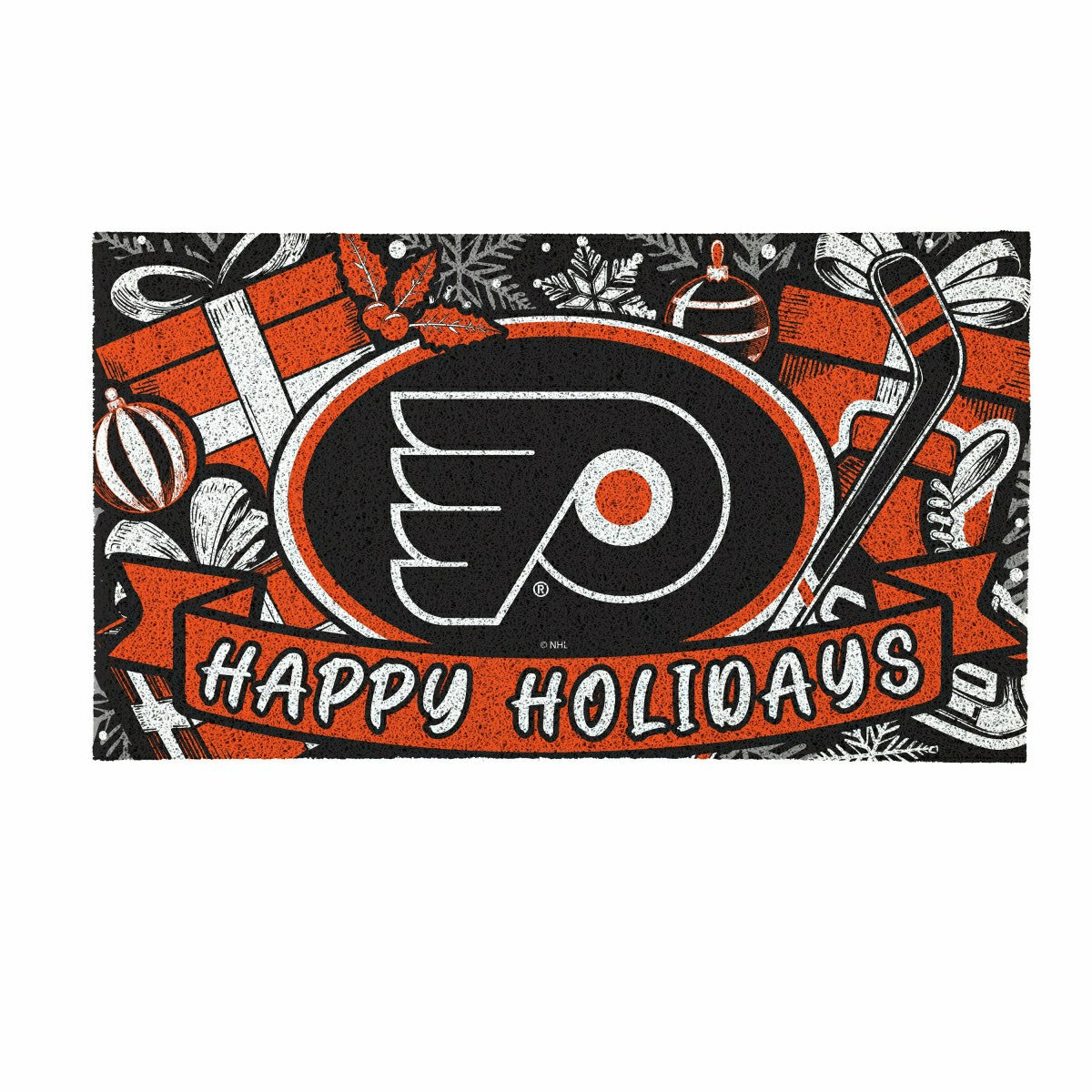 Philadelphia Flyers Holiday PVC Mat, 28"x16" - NHL