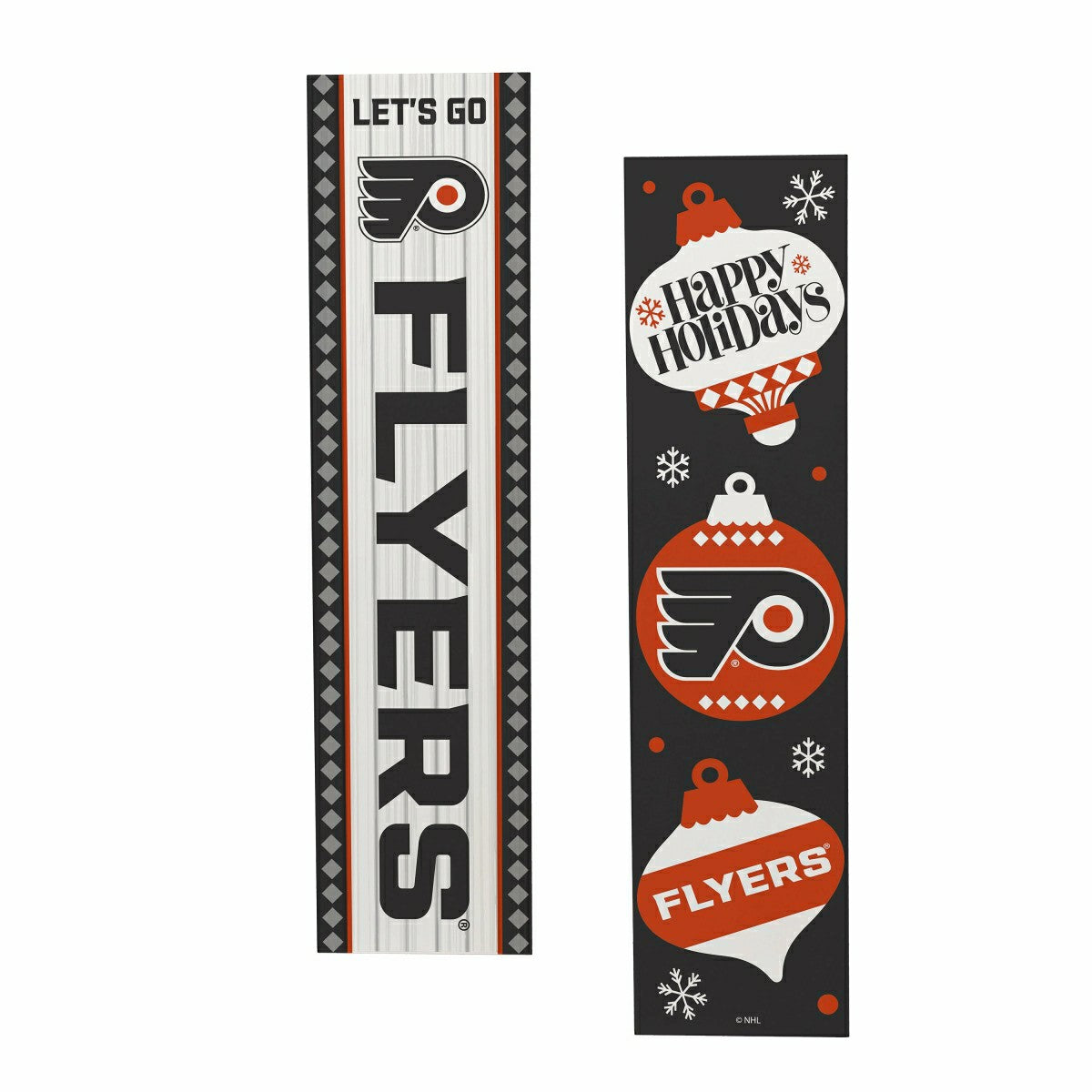 47" Double Sided Leaner, Philadelphia Flyers, Christmas - NHL Home