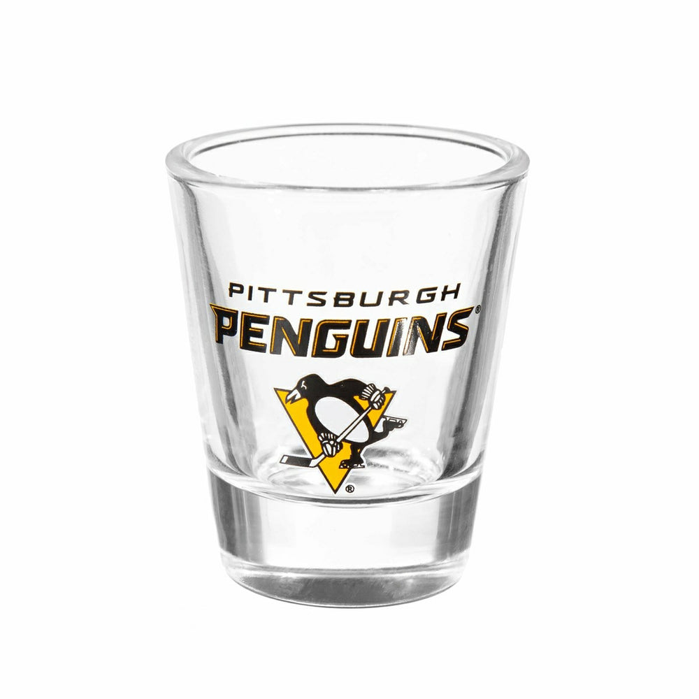 Pittsburgh Penguins 4-Piece Ceramic and Glass 2oz. Shot Glass Set - NHL Home