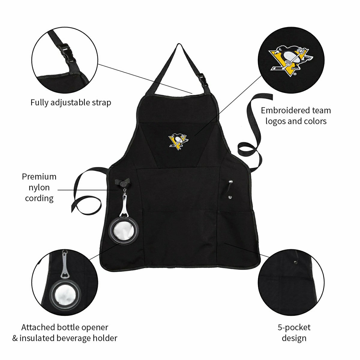 Pittsburgh Penguins Grilling Apron - NHL Home