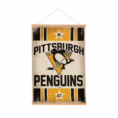 Pittsburgh Penguins, Canvas Wall Tapestry, Medium, 36x24 - NHL Home