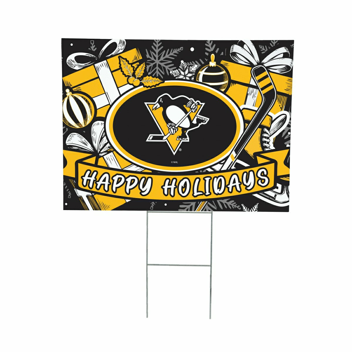 Pittsburgh Penguins Yard Sign, Holiday - NHL Home