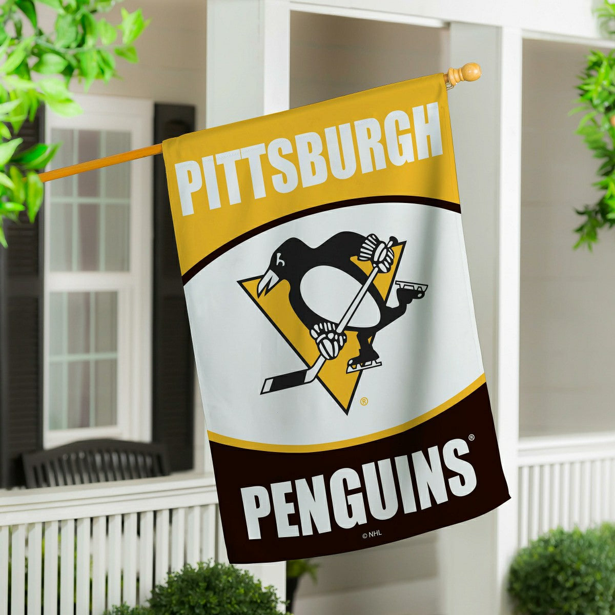 Pittsburgh Penguins Suede Flag, House - NHL Home