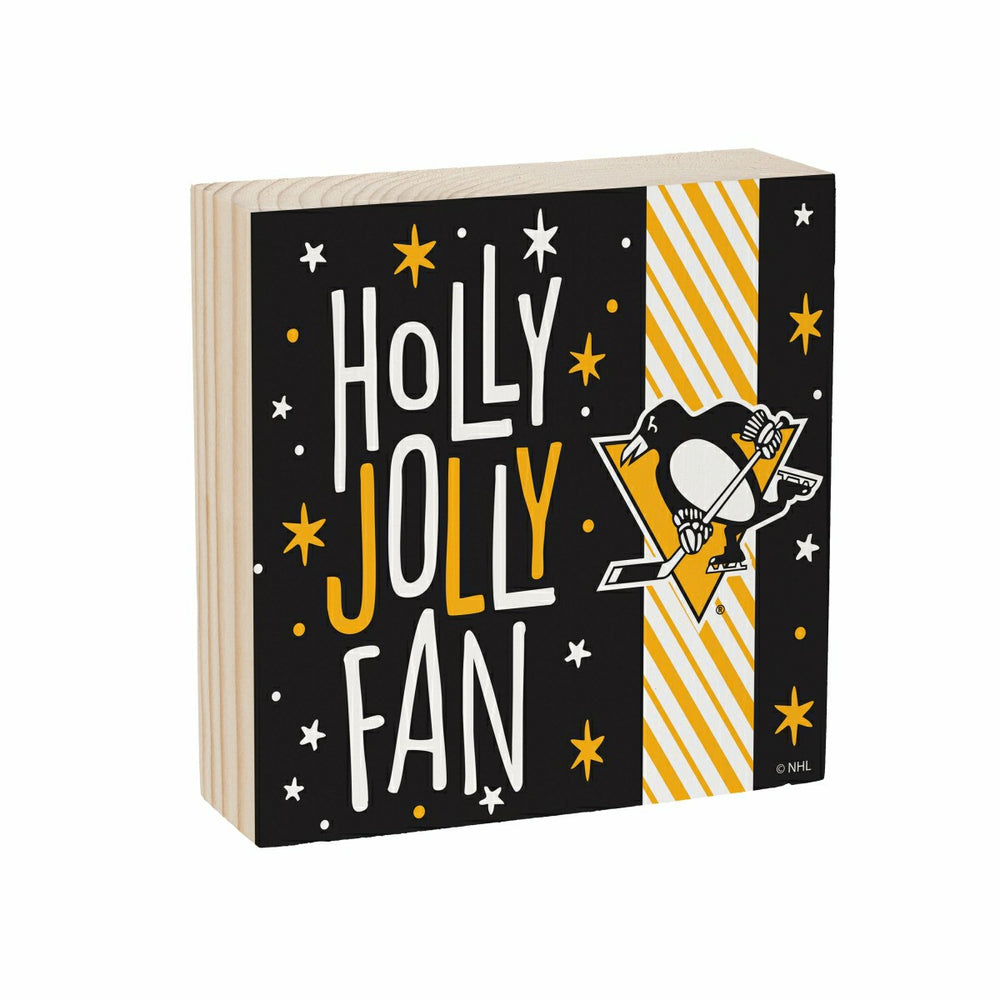 Pittsburgh Penguins Block, Holiday, 6x6 - NHL Home