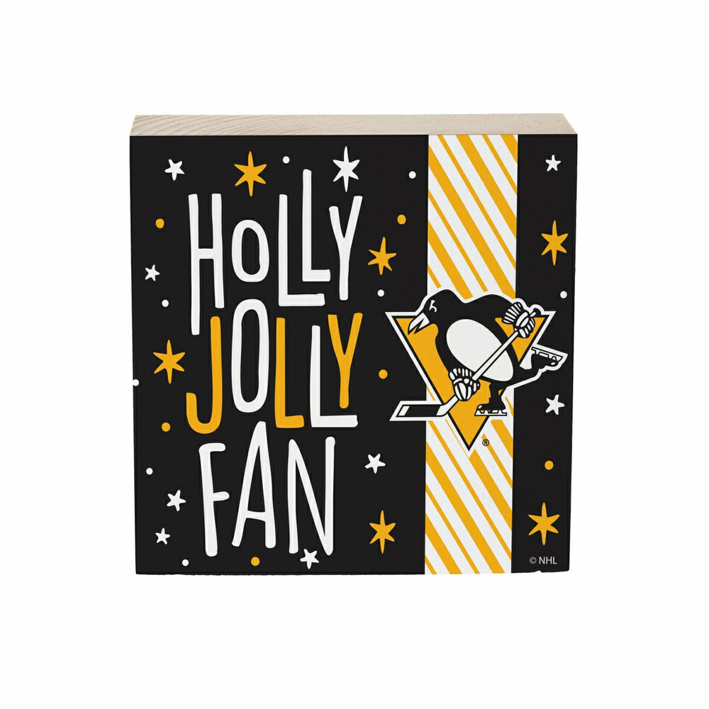Pittsburgh Penguins Block, Holiday, 6x6 - NHL Home