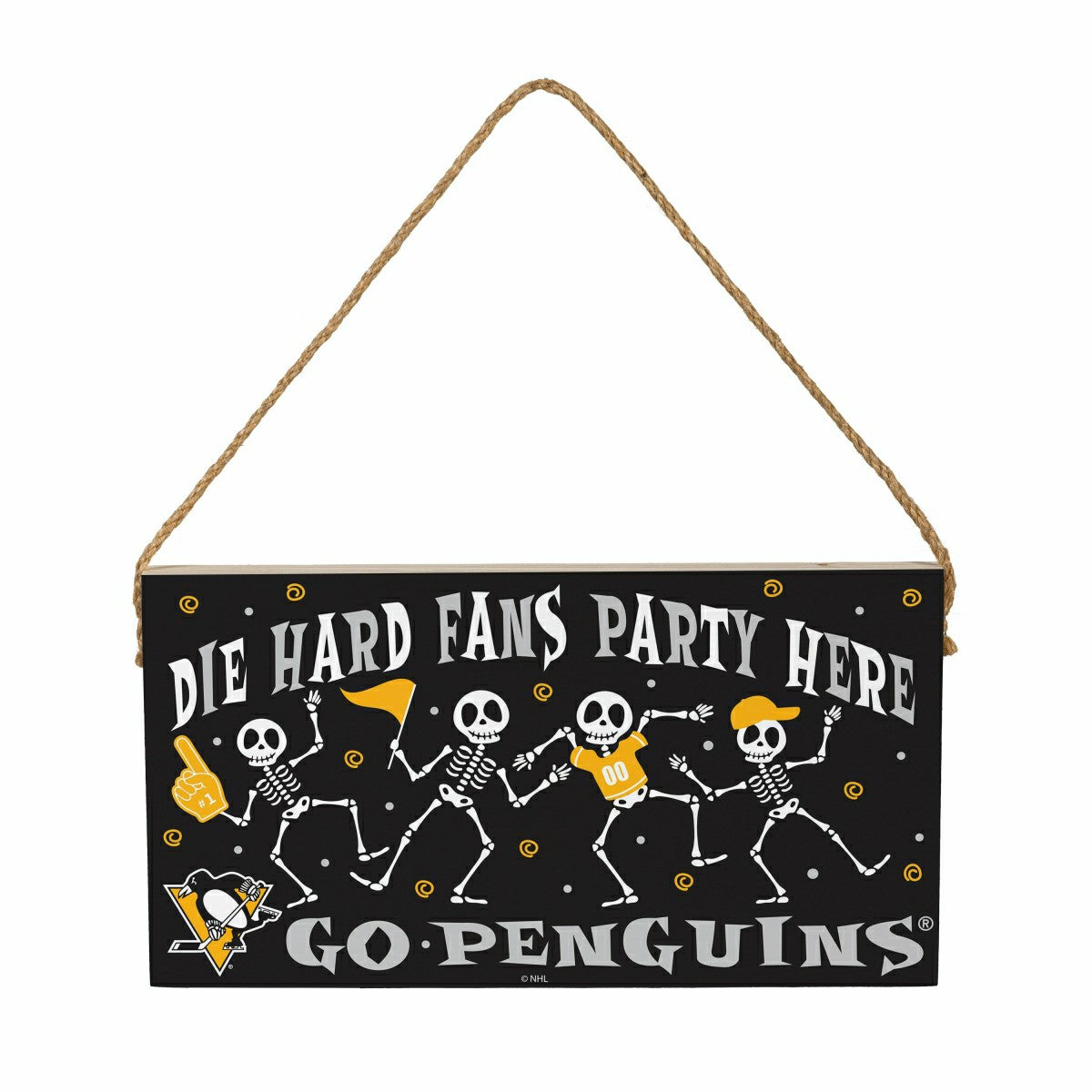 Pittsburgh Penguins Halloween Wood Wall Sign, 6x11 - NHL Home