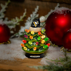 4" Mini LED Tabletop Christmas Tree, Set of 2, Pittsburgh Penguins - NHL Home