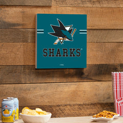 San Jose Sharks Wood Wall Sign, 12x12 - NHL Home