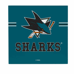 San Jose Sharks Wood Wall Sign, 12x12 - NHL Home