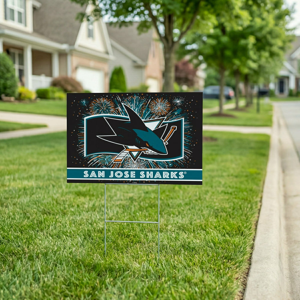 San Jose Sharks Yard Sign, Patriotic - NHL Home