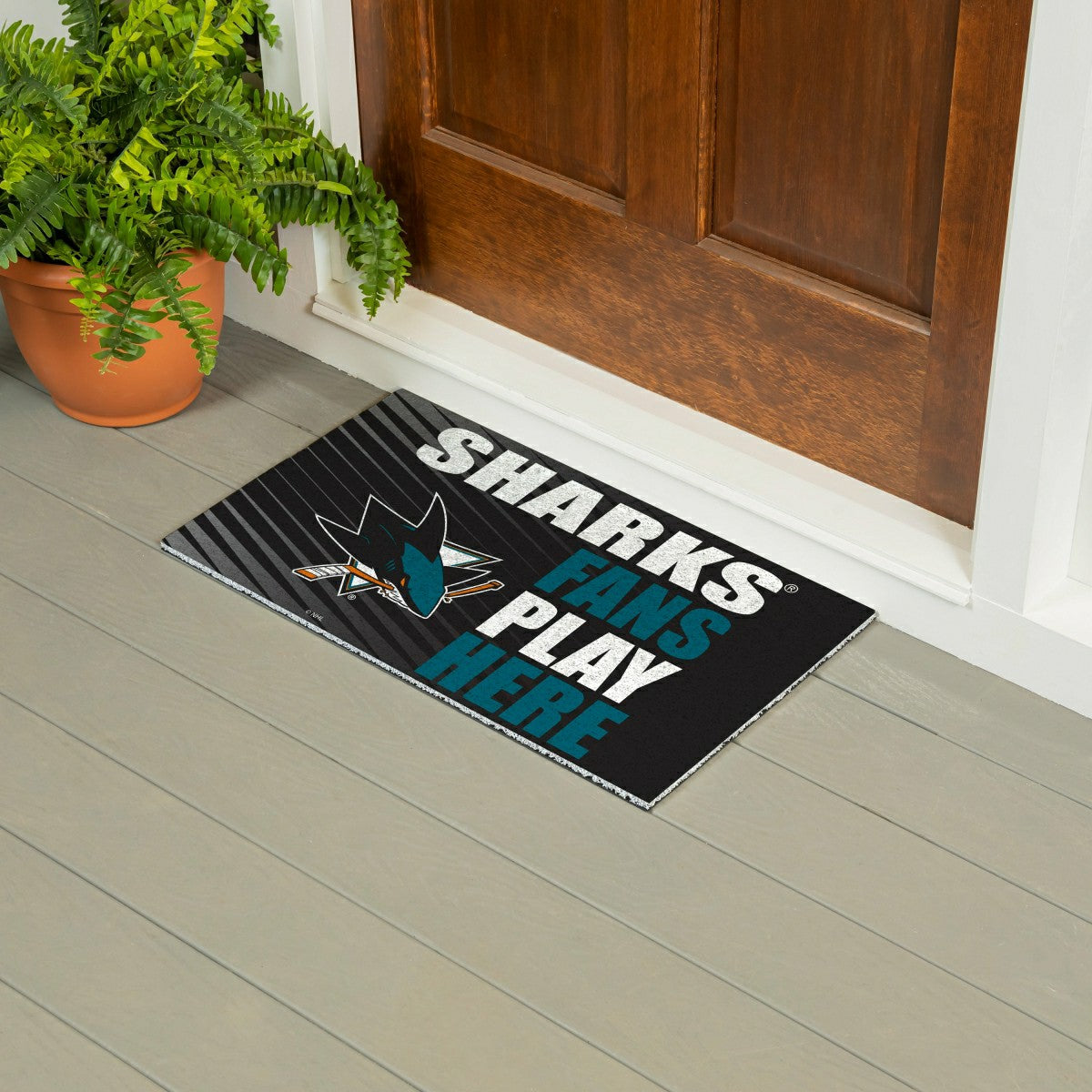 San Jose Sharks Fan Mat, 28"x16" - NHL