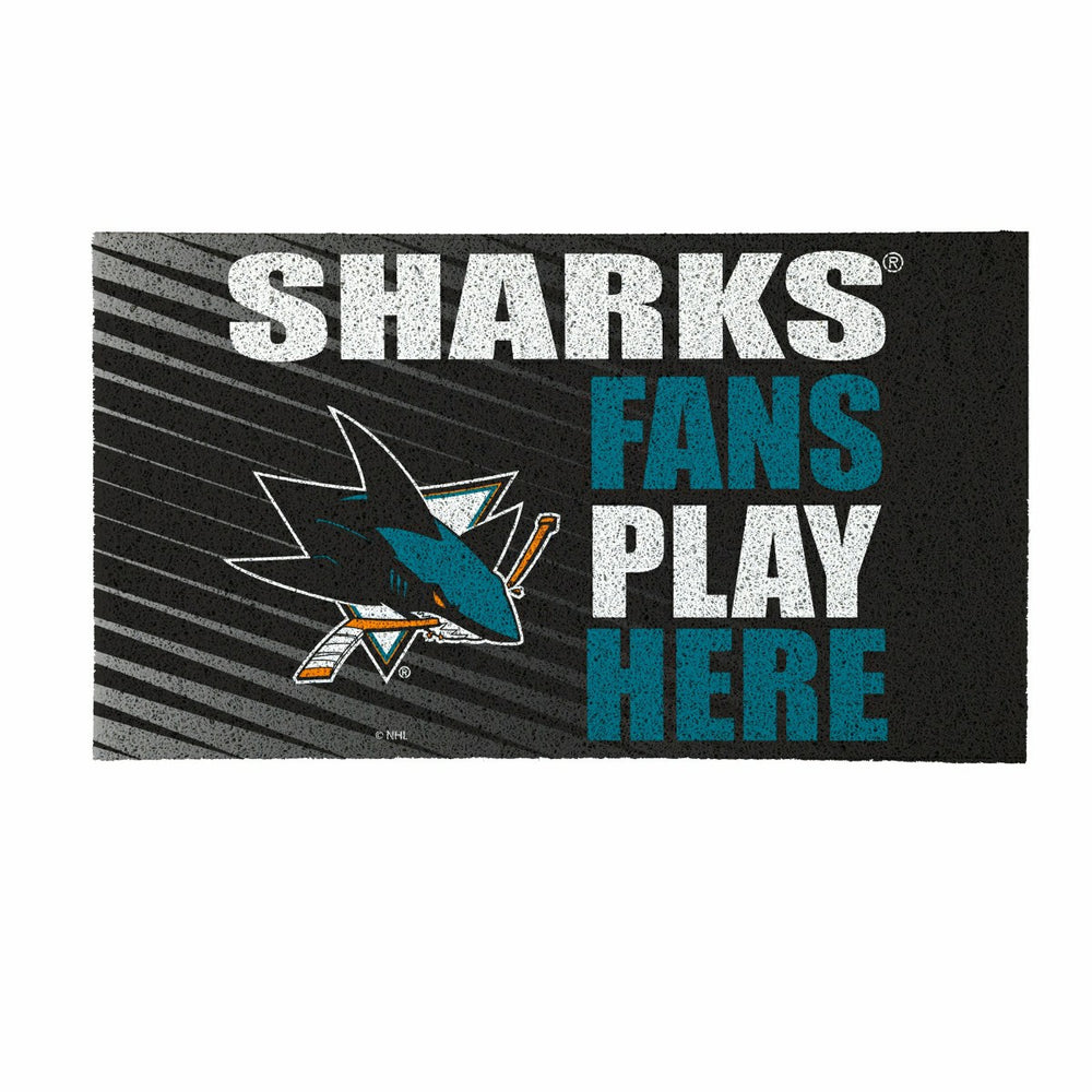 San Jose Sharks Fan Mat, 28"x16" - NHL