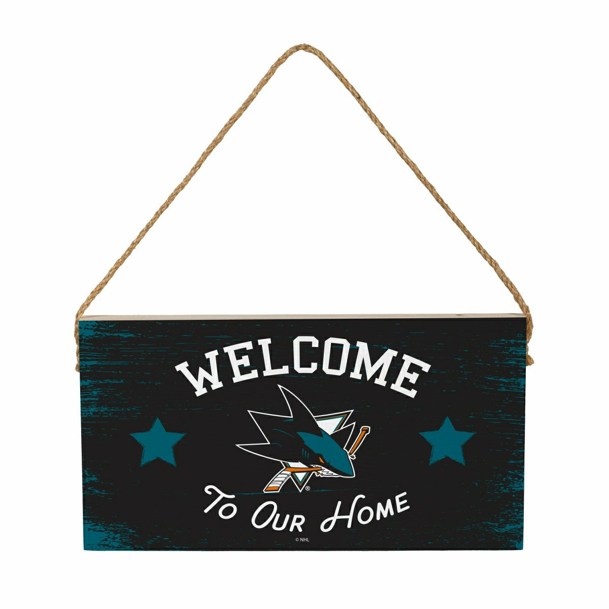 San Jose Sharks Wood Wall Sign, 6x11 - NHL Home