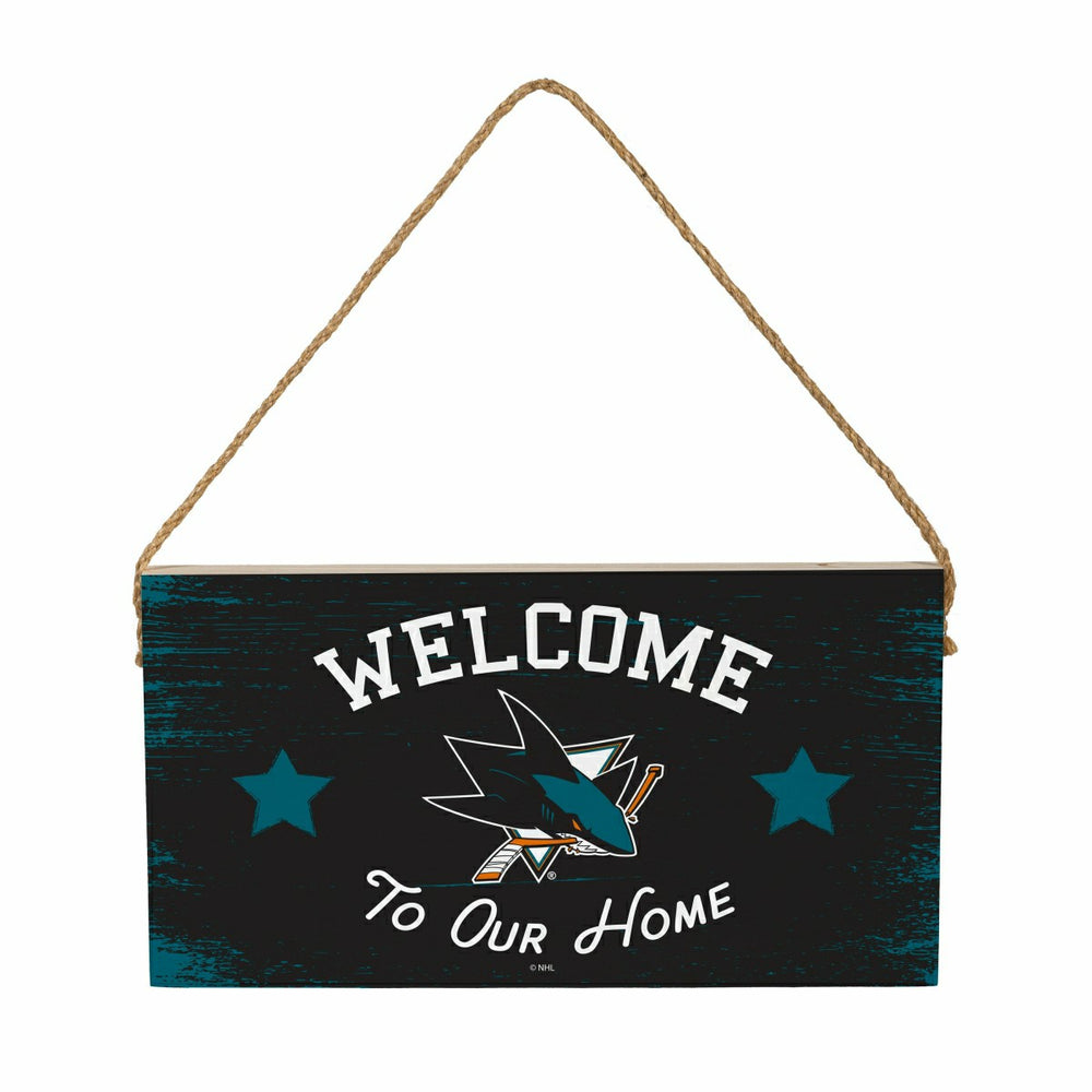 San Jose Sharks Wood Wall Sign, 6x11 - NHL Home