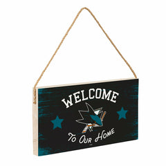 San Jose Sharks Wood Wall Sign, 6x11 - NHL Home