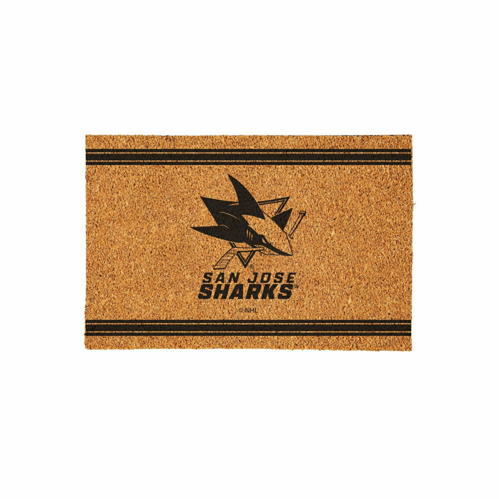 San Jose Sharks Large One Color Coir Mat, 36"x24" - NHL