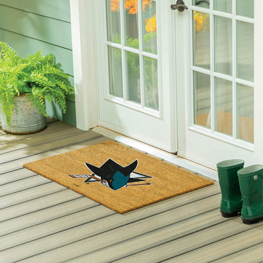 San Jose Sharks Large Full Color Coir Mat, 36"x24" - NHL