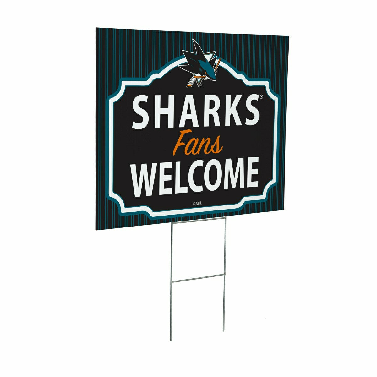 San Jose Sharks Coroplast Yard Sign, "Fans Welcome" - NHL Home