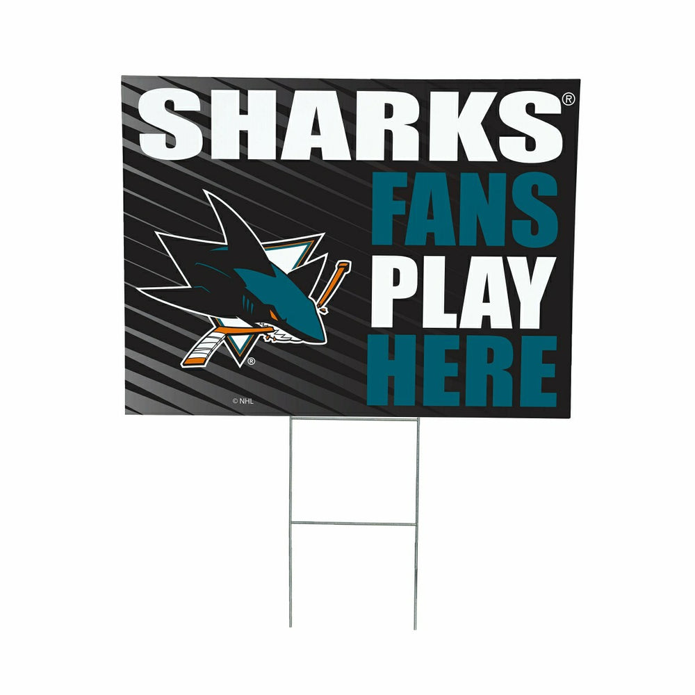 San Jose Sharks Coroplast Yard Sign "Fans Play Here" - NHL Home
