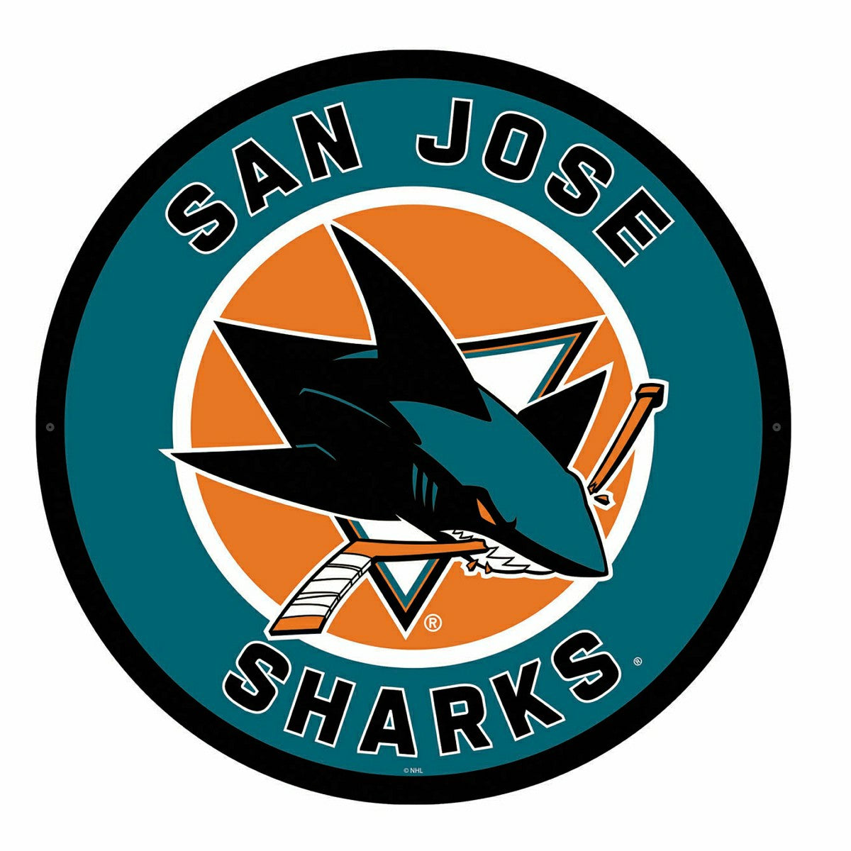 LED Wall Decor, Round, San Jose Sharks - NHL Home