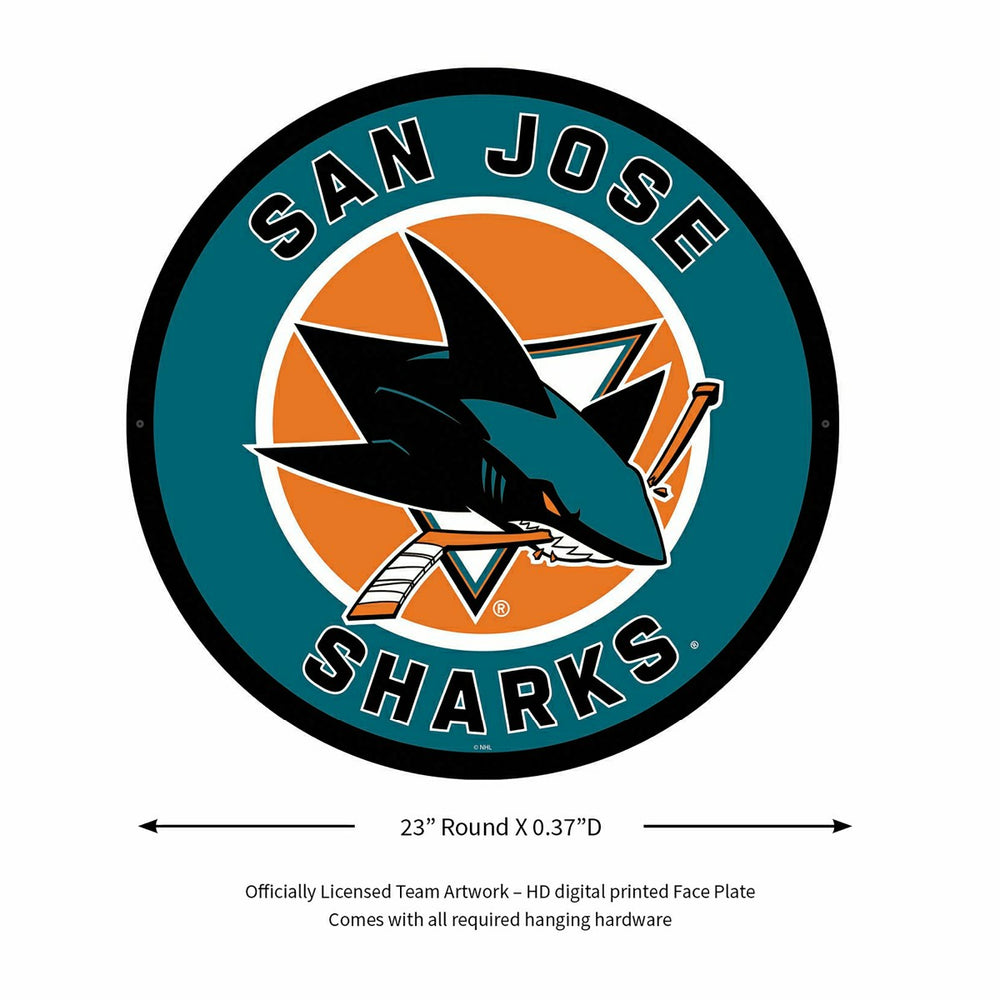 LED Wall Decor, Round, San Jose Sharks - NHL Home