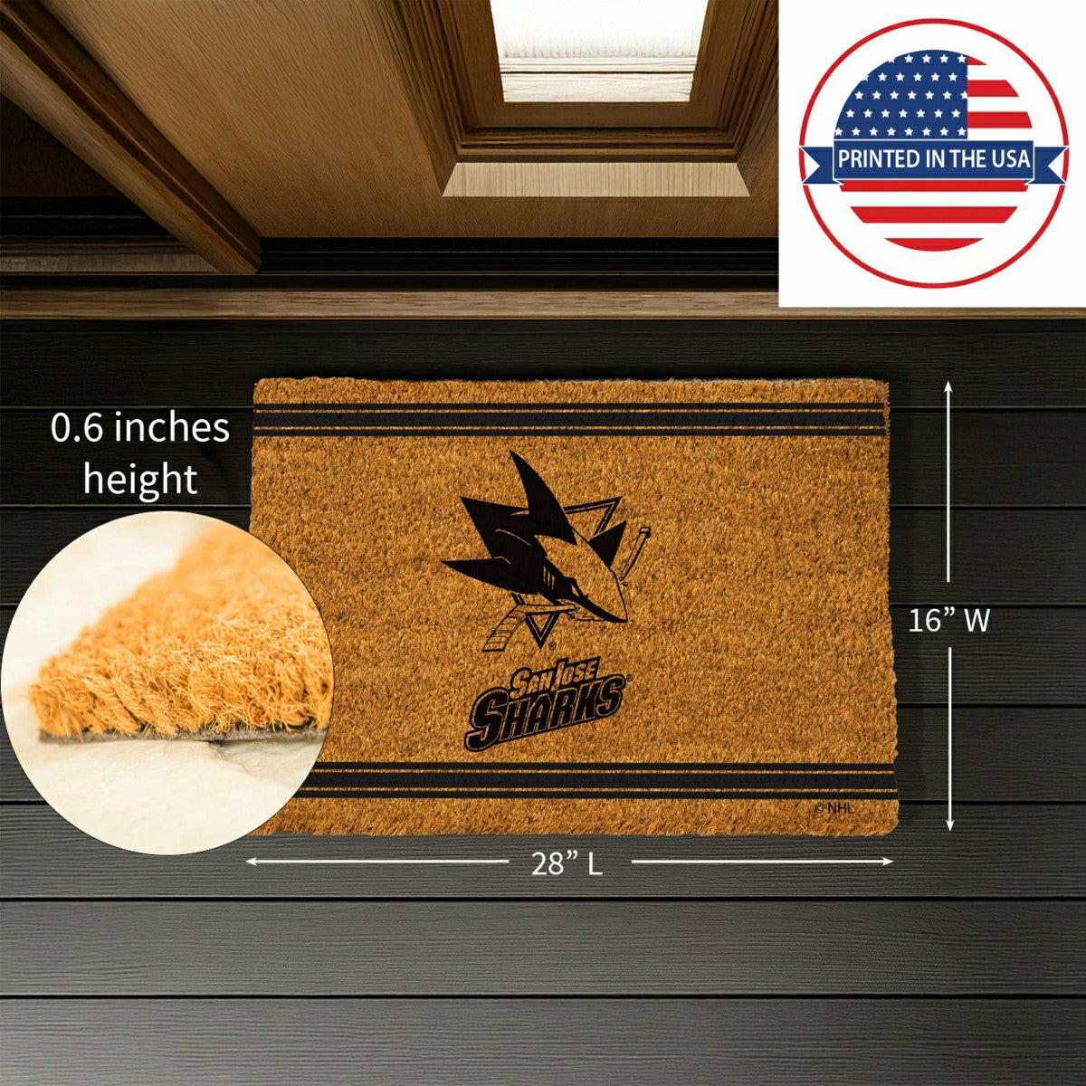 San Jose Sharks, Coir Mat 1C - NHL