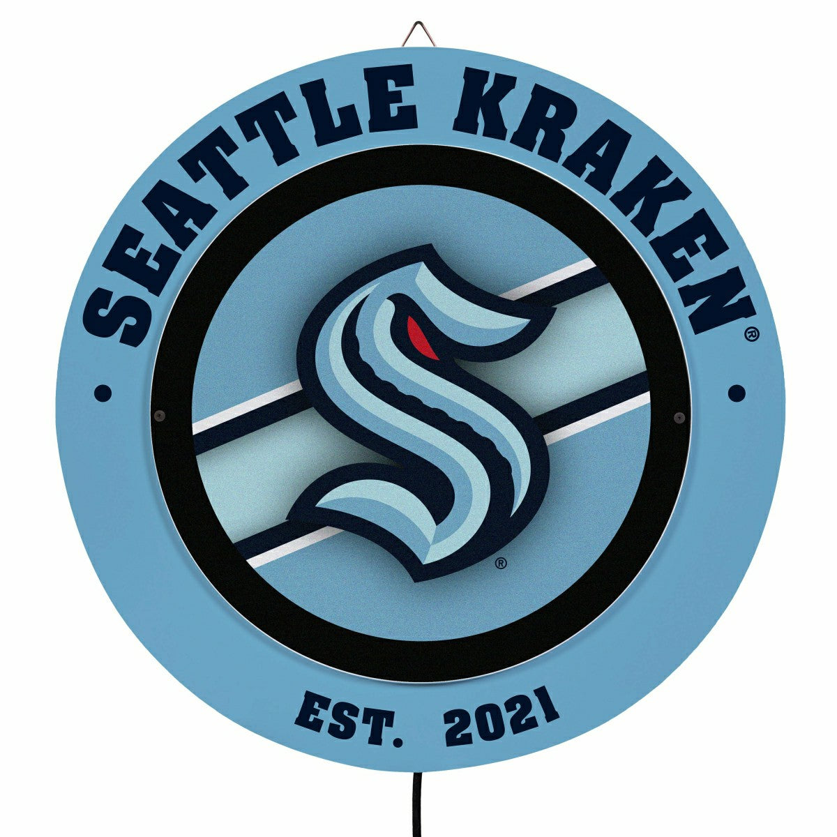 Seattle Kraken, Metal Lite, Round - NHL