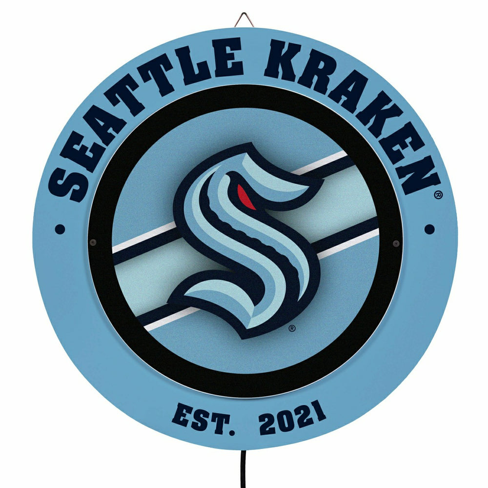 Seattle Kraken, Metal Lite, Round - NHL