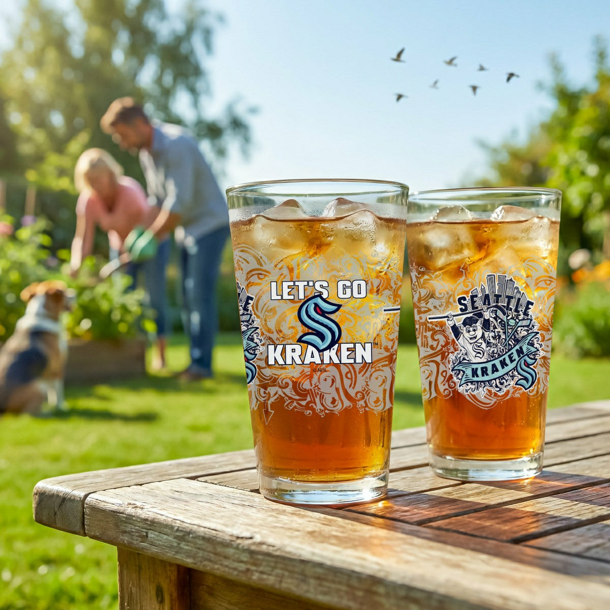 Seattle Kraken 16oz Glass pint, Set of 2 - NHL Home
