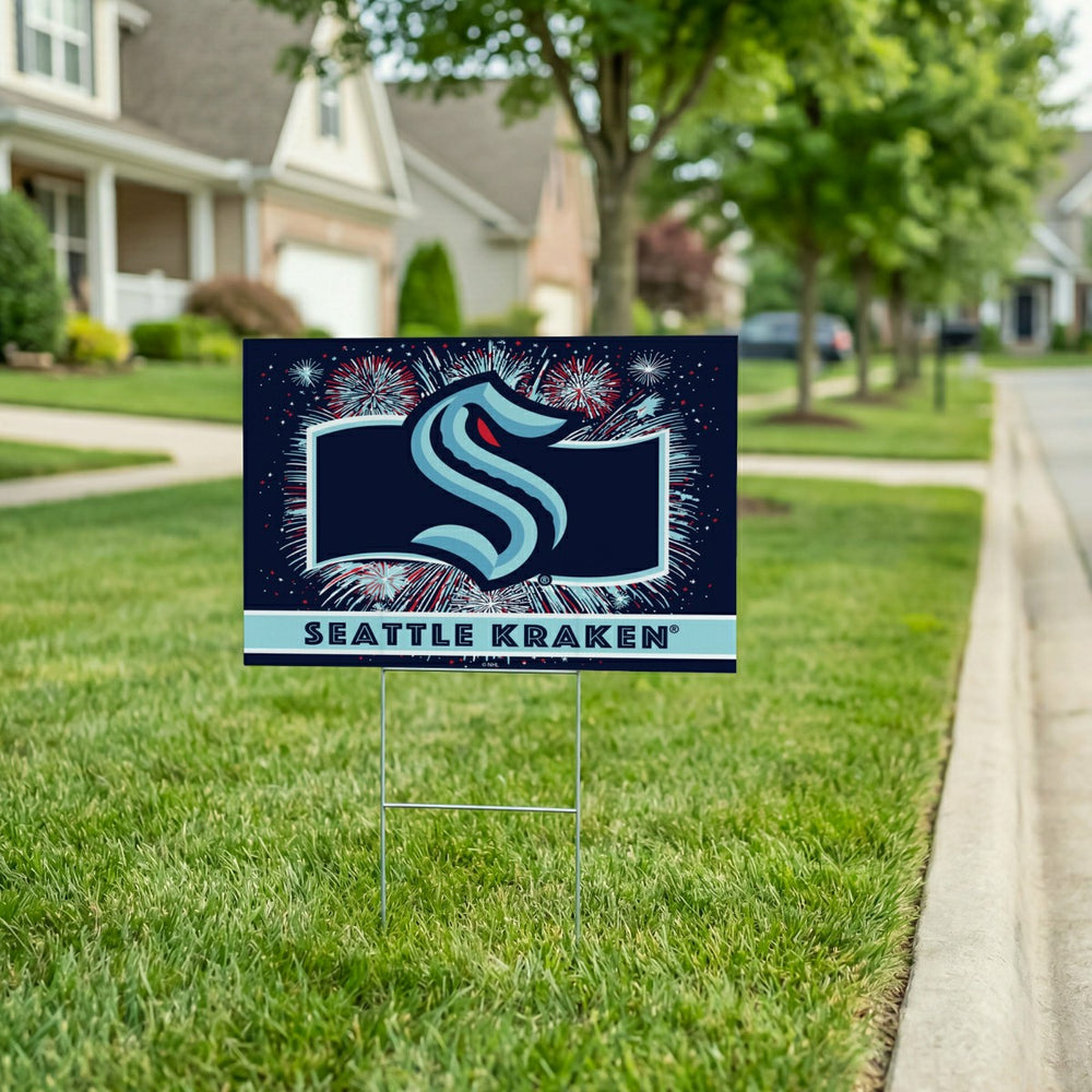 Seattle Kraken Yard Sign, Patriotic - NHL Home
