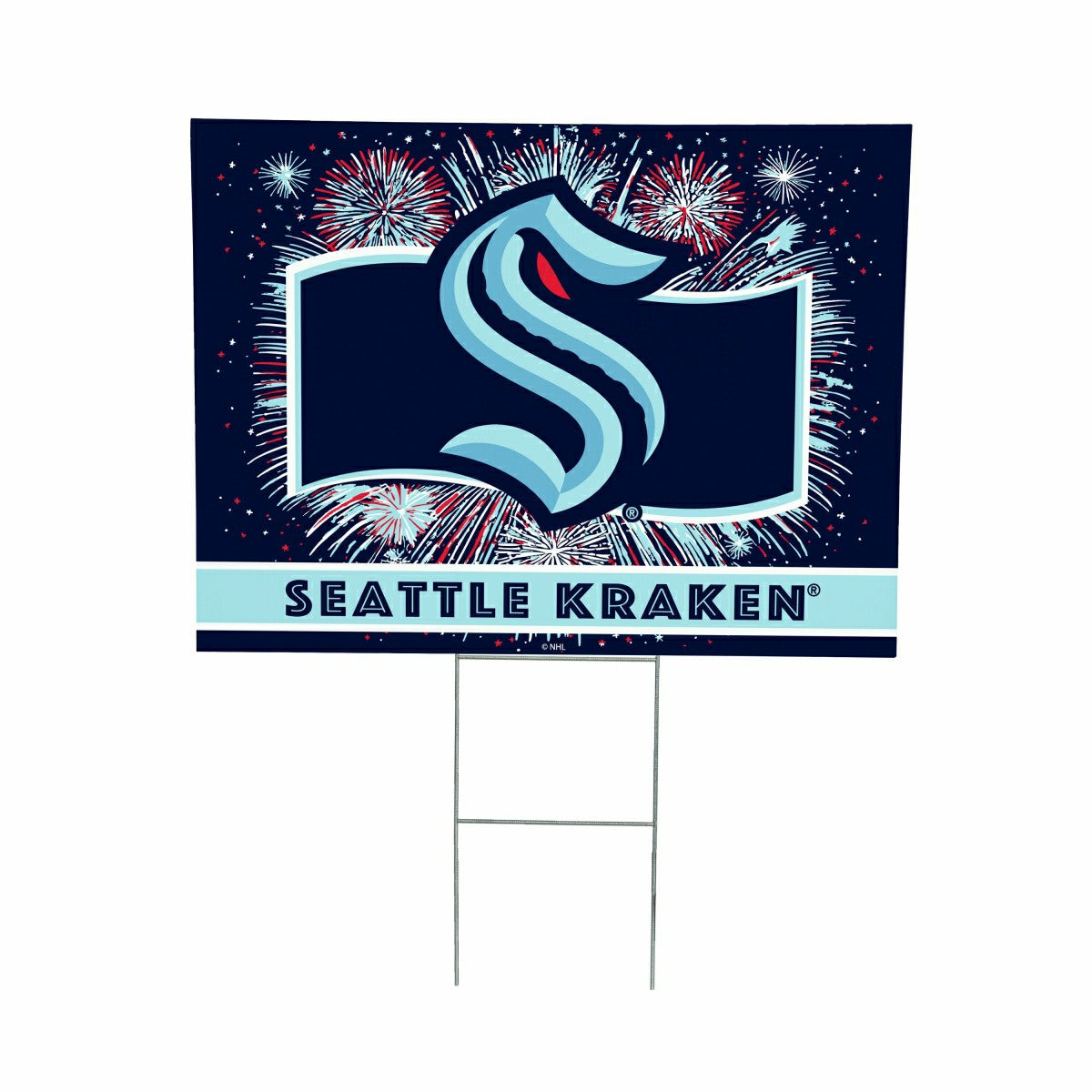Seattle Kraken Yard Sign, Patriotic - NHL Home