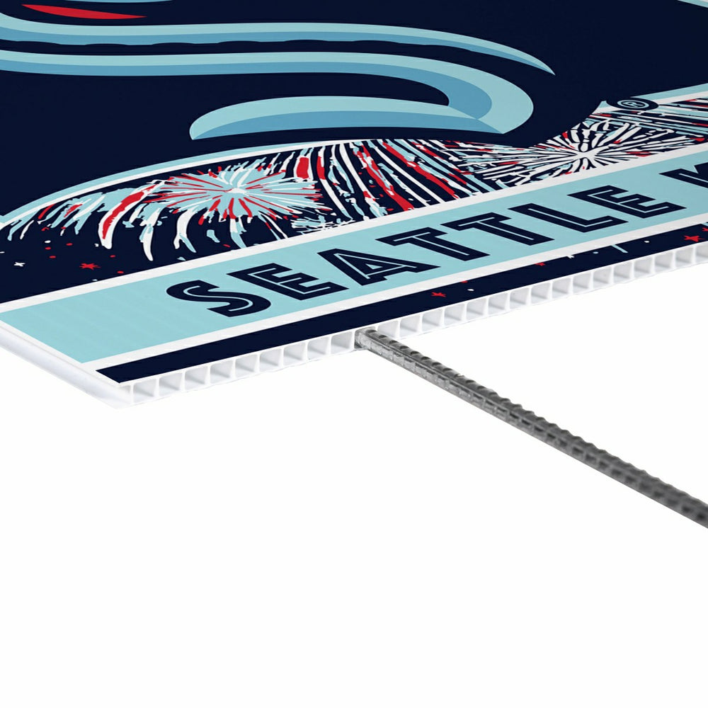 Seattle Kraken Yard Sign, Patriotic - NHL Home