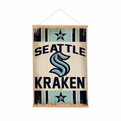 Seattle Kraken, Canvas Wall Tapestry, Medium, 36x24 - NHL Home