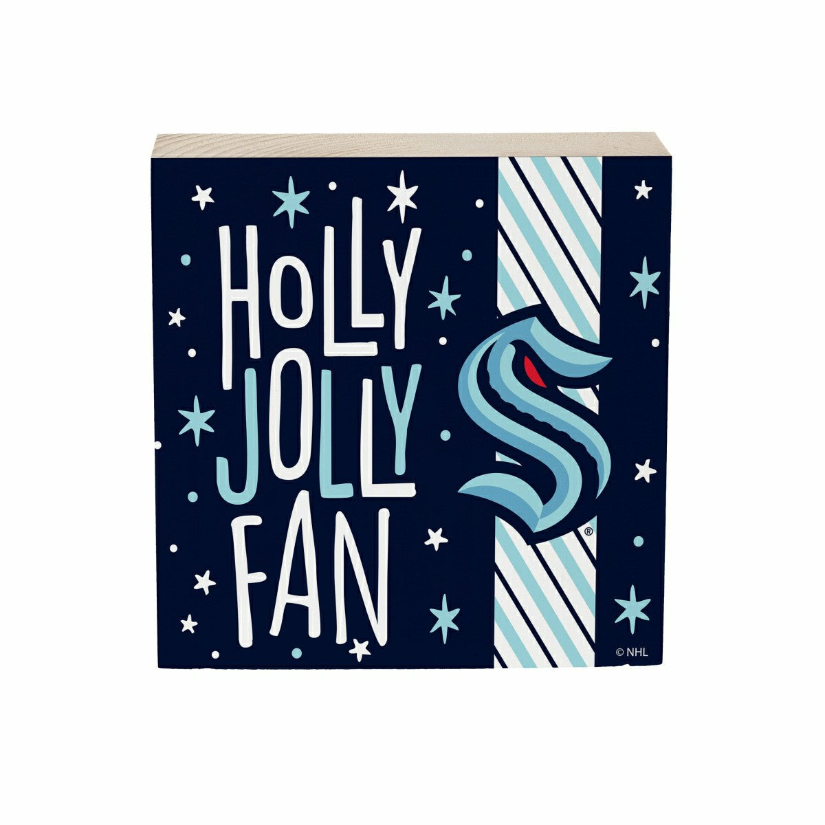 Seattle Kraken Block, Holiday, 6x6 - NHL Home