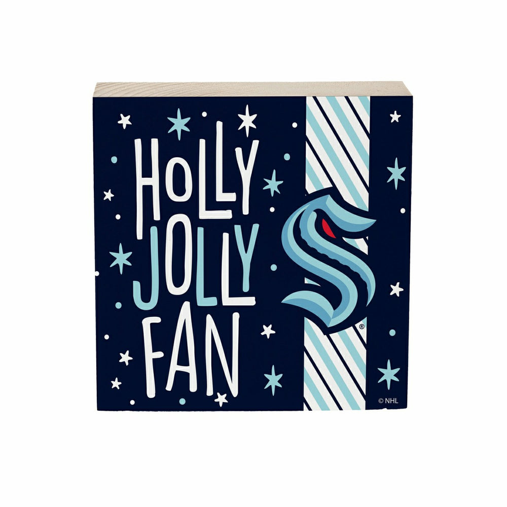 Seattle Kraken Block, Holiday, 6x6 - NHL Home