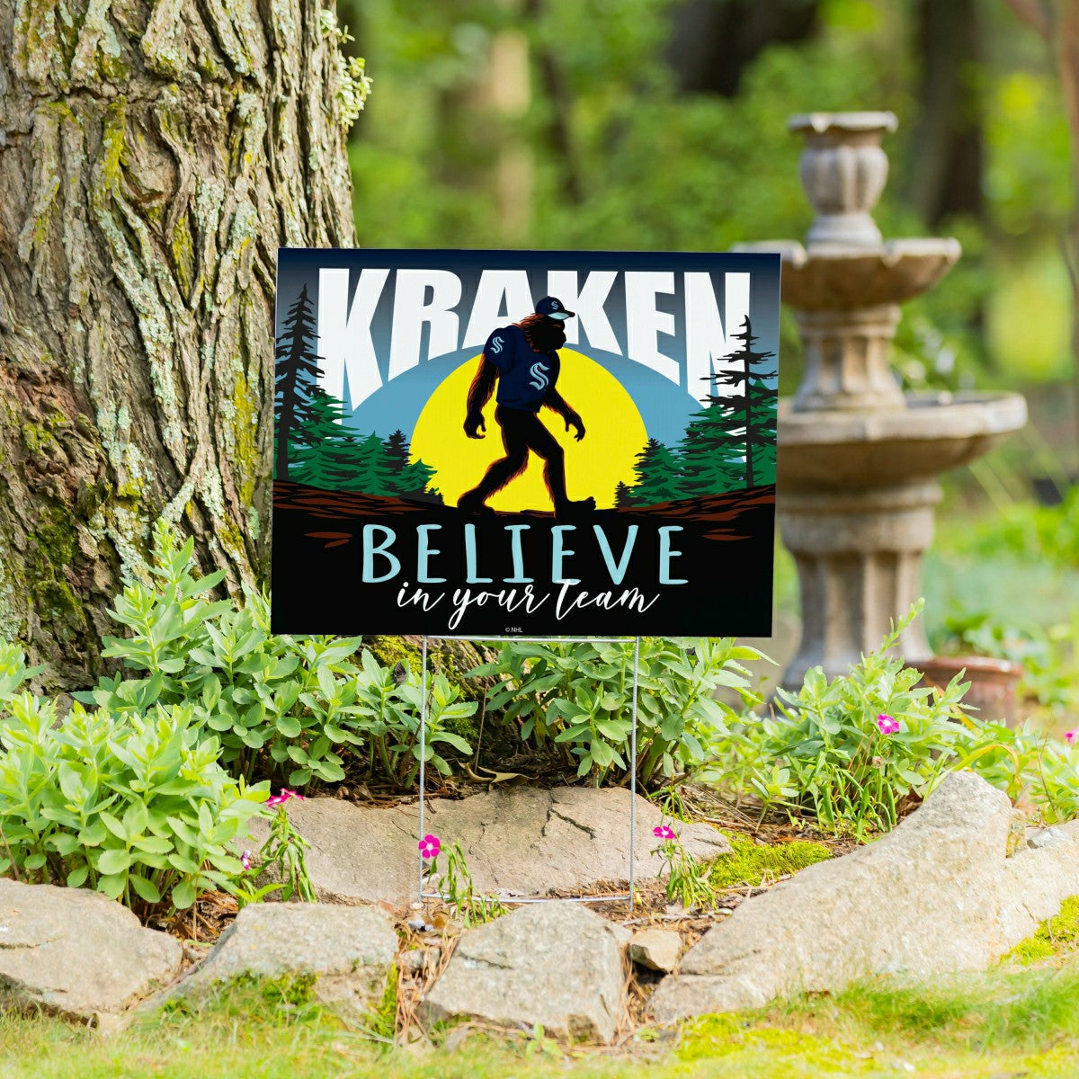 Seattle Kraken Yard Sign, Bigfoot - NHL Home