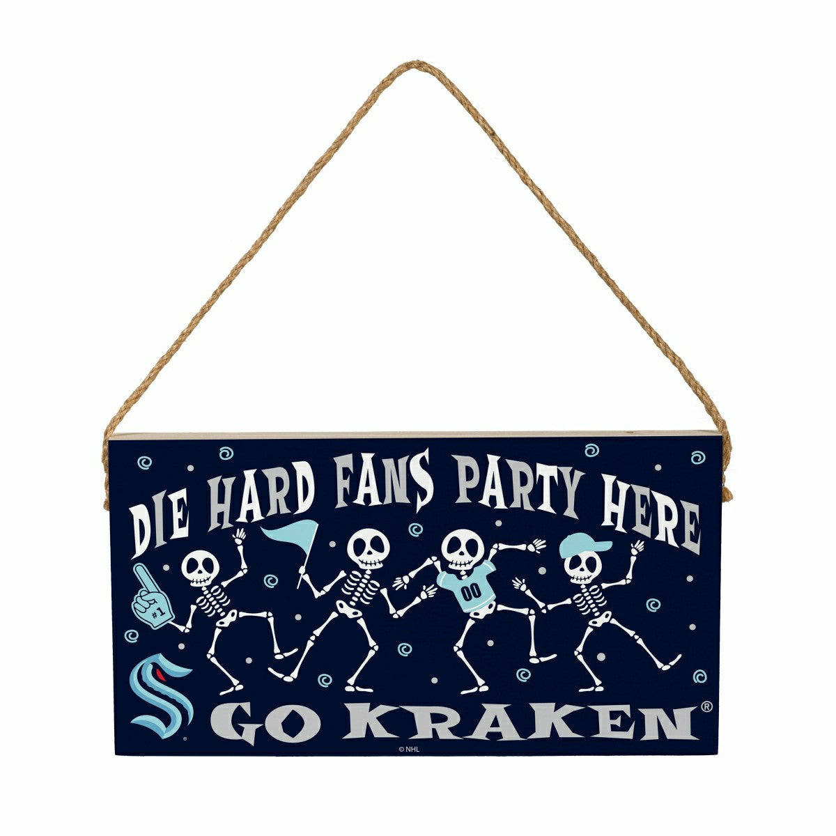 Seattle Kraken Halloween Wood Wall Sign, 6x11 - NHL Home