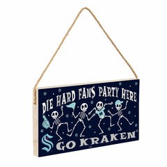 Seattle Kraken Halloween Wood Wall Sign, 6x11 - NHL Home