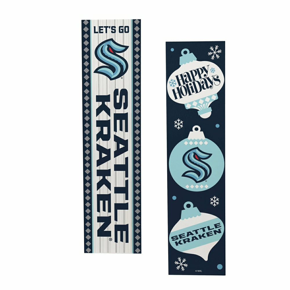 47" Double Sided Leaner, Seattle Kraken, Christmas - NHL Home