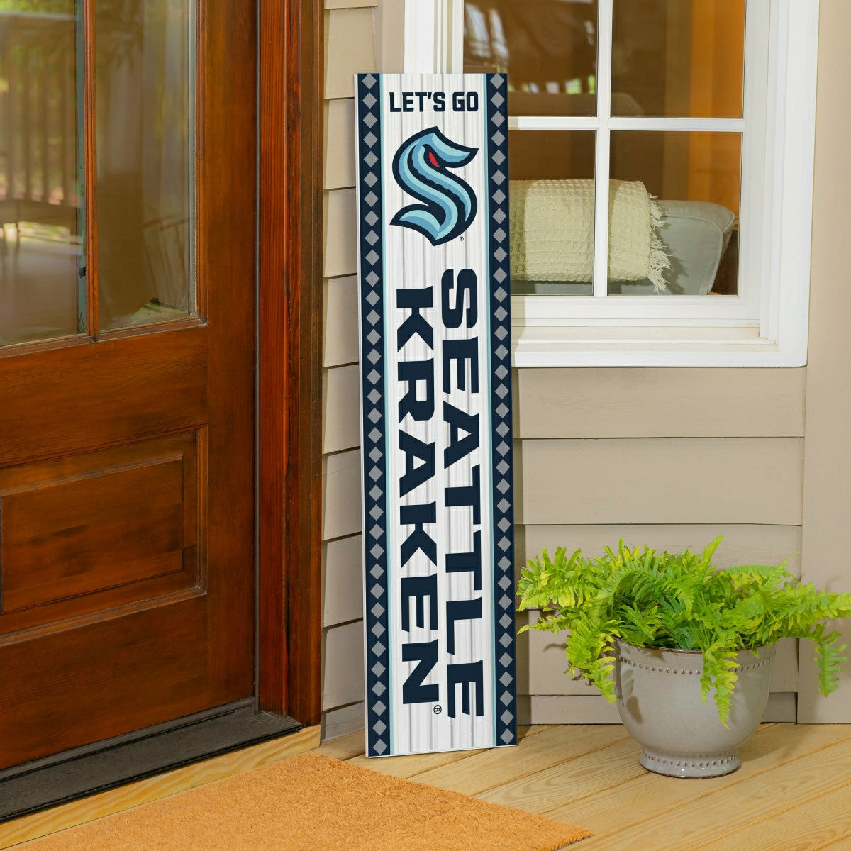 47" Double Sided Leaner, Seattle Kraken, Christmas - NHL Home