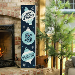 47" Double Sided Leaner, Seattle Kraken, Christmas - NHL Home