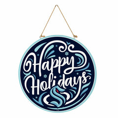 Seattle Kraken Holiday Round Door Décor with Hanging Rope, 18x18 - NHL Home
