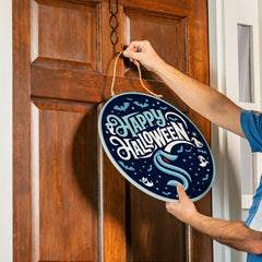 Seattle Kraken Halloween Round Door Décor with Hanging Rope, 18x18 - NHL Home