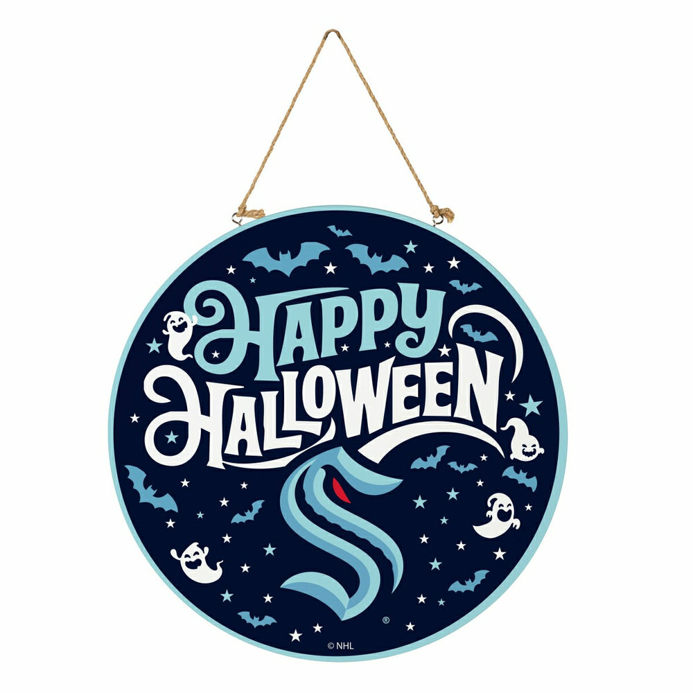 Seattle Kraken Halloween Round Door Décor with Hanging Rope, 18x18 - NHL Home