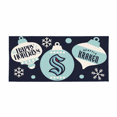 Seattle Kraken Holiday Flocked Coir Sassafras Switch Mat, 22"x10" - NHL
