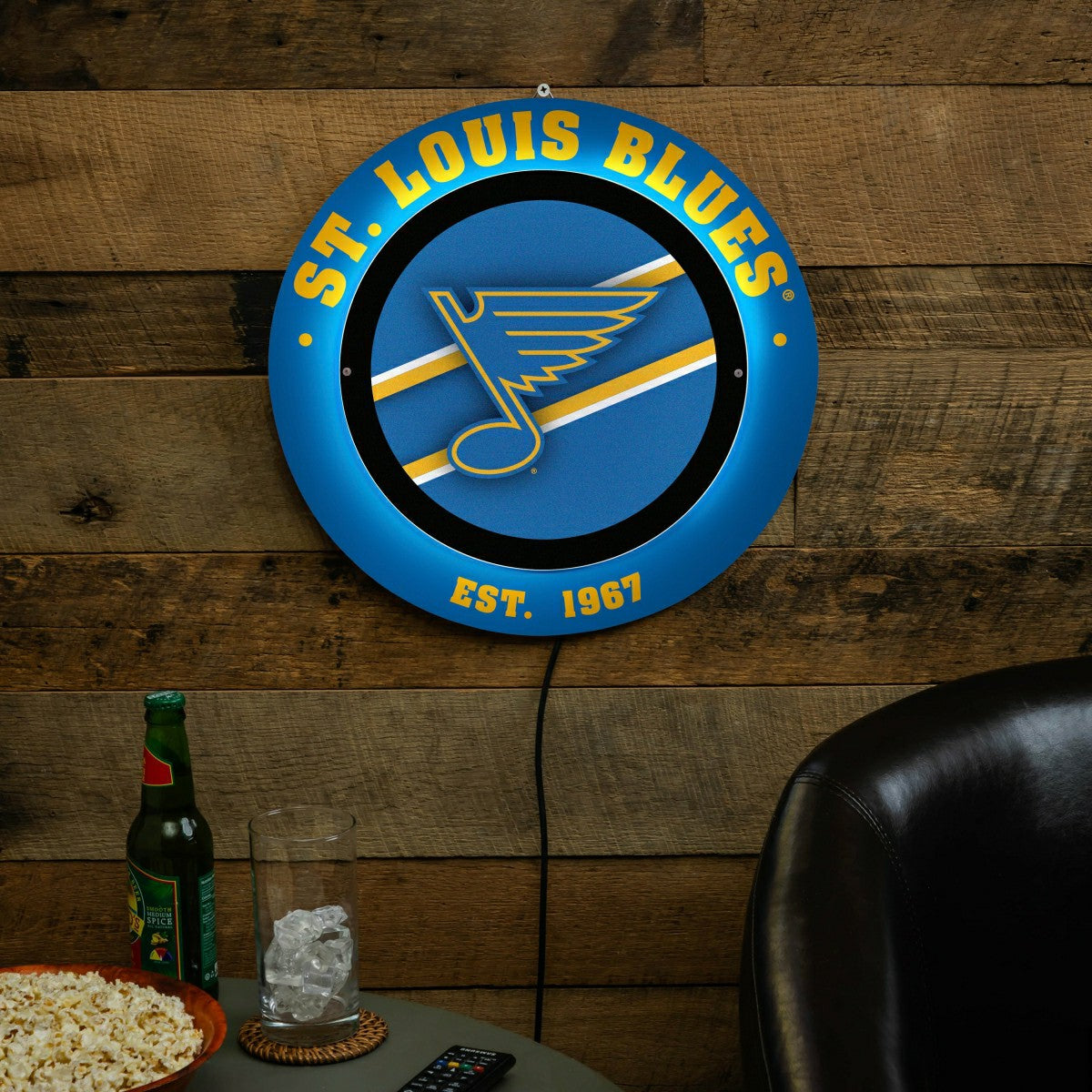 St Louis Blues, Metal Lite, Round - NHL