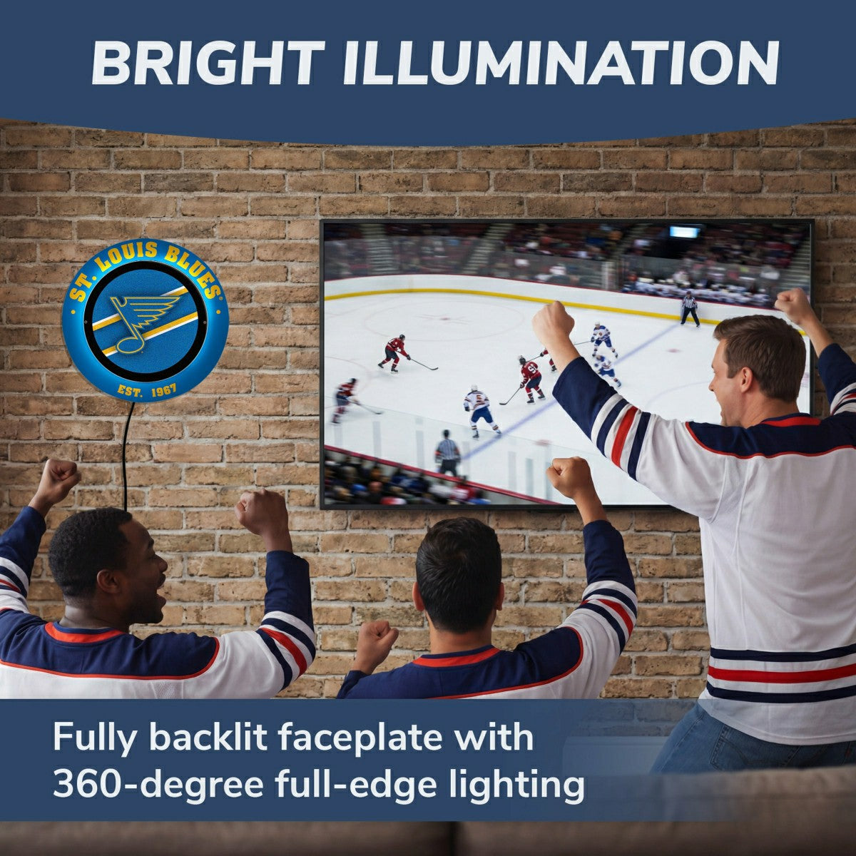 St Louis Blues, Metal Lite, Round - NHL